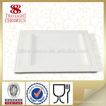 Weißes Quadrat Keramik Großhandel Teller Porzellan Teller
